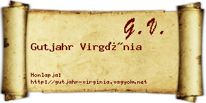 Gutjahr Virgínia névjegykártya